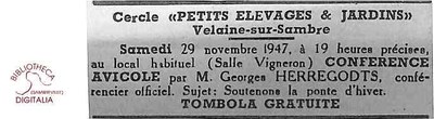 Cercle "Petits élevages & jardins" de Velaine-sur-Sambre