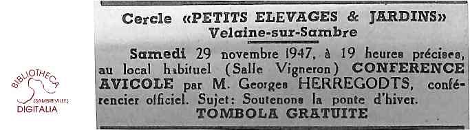 Cercle "Petits élevages & jardins" de Velaine-sur-Sambre