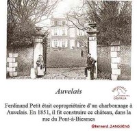 Auvelais : château appartenant à la famille PETIT, à la rue du Pont à Biesmes
