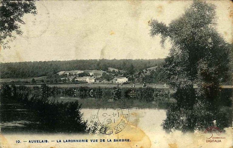 Auvelais : la Larronerie vue de la Sambre