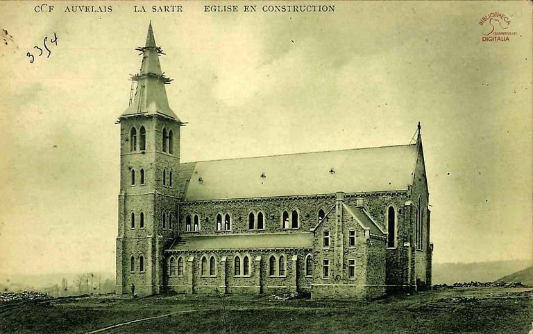 Auvelais : la Sarthe Eglise en construction