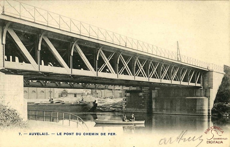 Auvelais : le pont de chemin de fer