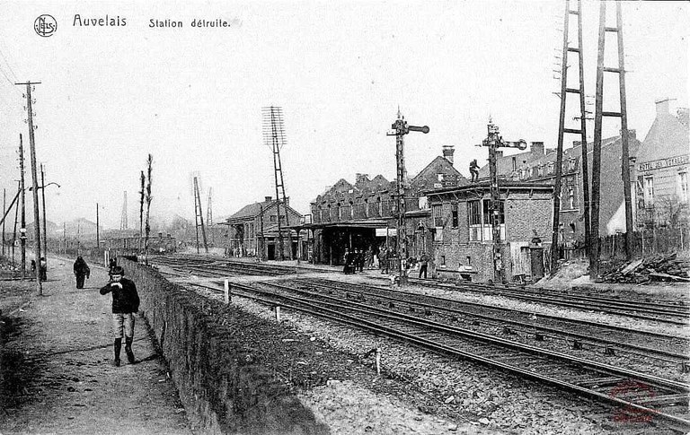Auvelais : Station détruite