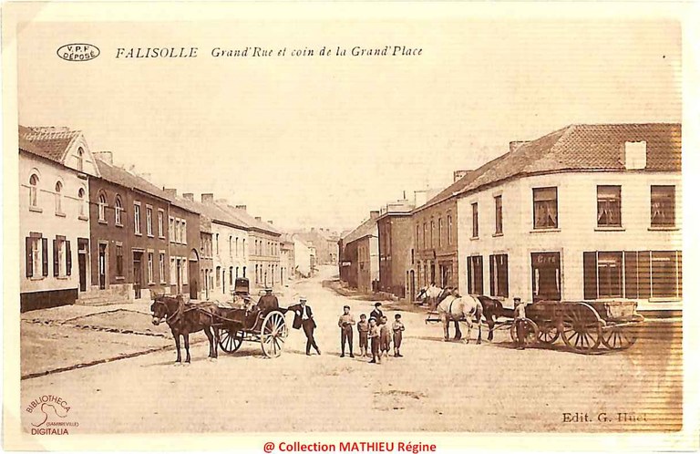 Falisolle : Grand'Rue et coin de la Grand'Place