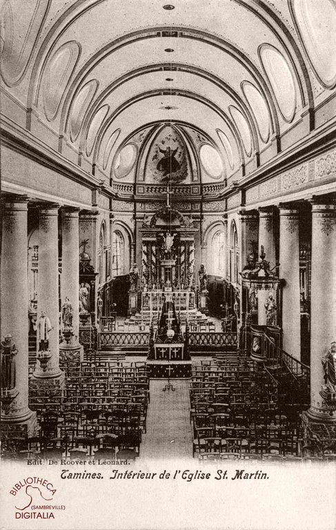 Tamines : Intérieur de l'Eglise Saint Martin