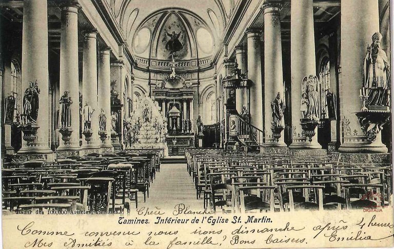 Tamines : intérieur de l'Eglise Saint Martin