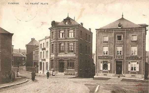 Tamines : La Grand'Place (avant - après)