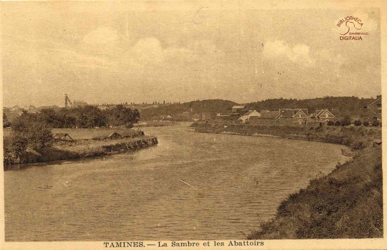 Tamines : la Sambre et les abattoirs