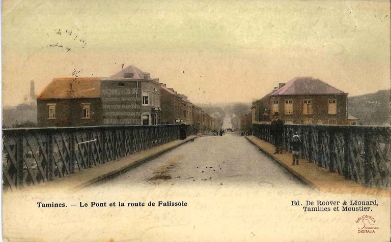 Tamines : le Pont et la route de Falisolle