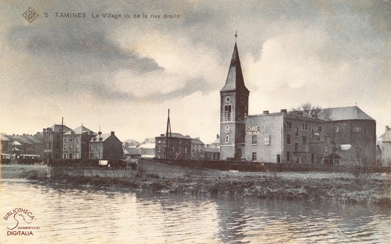 Tamines - Le village vu de la rive droite
