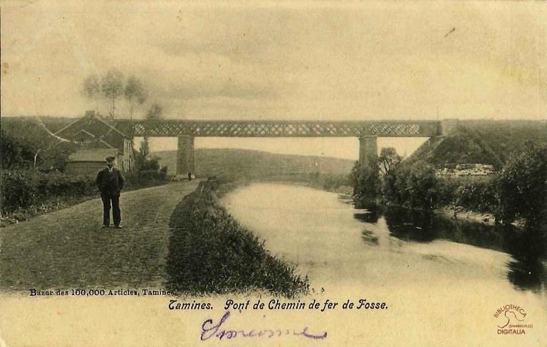 Tamines : Pont du chemin de fer de Fosses