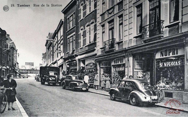 Tamines Rue de la Station, avec le magasin NOPRI