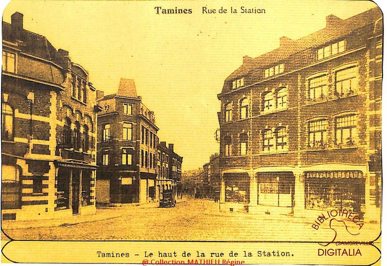 Tamines : rue de la Station (le haut de la rue)