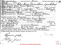 Copie de l'acte de décès de Alice AMELIN née à Corbion décédée à Tamines le 3 février 1936