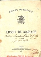 Livret de mariage Arthur AMELIN et DEJAIFFE Clara