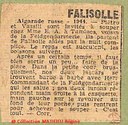 Article faisant mention d'une altercation avec des russes à Falisolle en 1944
