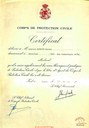 Certificat du suivi de cours théorique et pratique de Protection civile