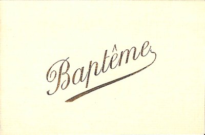 Souvenir de baptême de Jean-Pierre LEFEVRE (né à Auvelais le 4 mars 1944)
