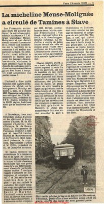 La micheline Meuse-Molignée a circulé de Tamines à Stave