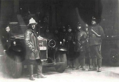 Tamines : pompiers et véhicule d'intervention