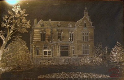 Château Saint Roch (Auvelais), gravure sur cuivre