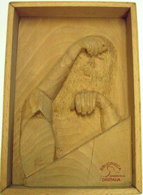 Homme barbu, gravure sur bois