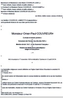 Avis de décès de Omer-Paul COUVREUR