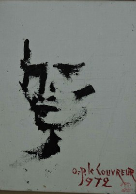 Peinture intitulée "Pensées"