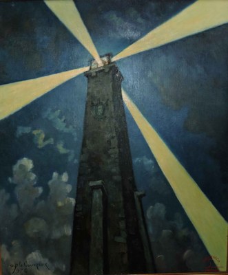 Peinture intitulée : "Le Phare breton"