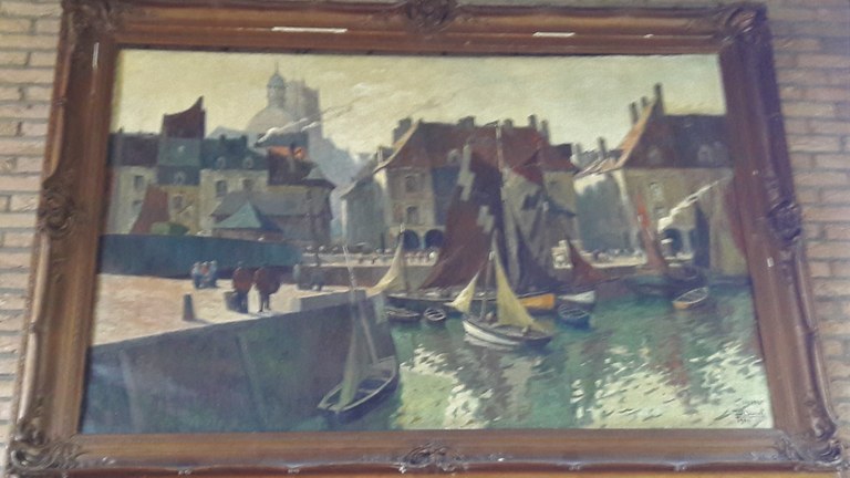 Tableau de Jean Baptiste SCORIEL (actuellement visible à la Bibliothèque de Tamines)