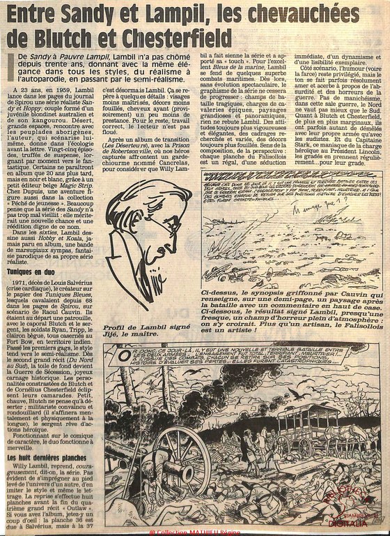 Entre Sandy et Lampil, les chevauchées de Blutch et Chesterfield