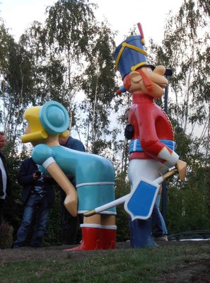 Tamines : inauguration des statues issues de l'oeuvre de M. SANDRON Jacques