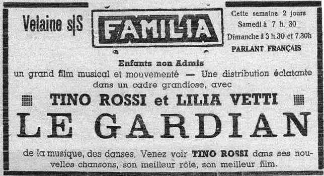 Velaine-sur-Sambre : film programmé au cinéma Familia
