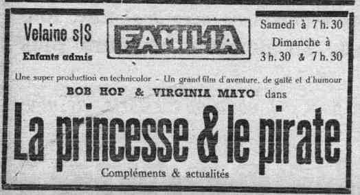 Velaine-sur-Sambre : film programmé au cinéma Familia