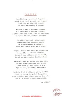 Farjoll'. Texte de N. BOUILLOT
