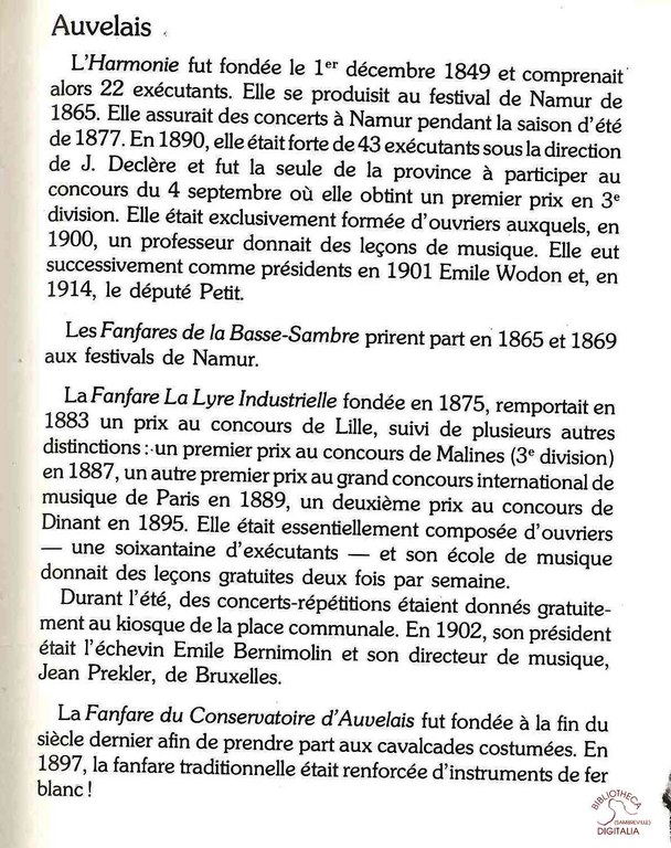 Auvelais : l'Harmonie +  Fanfares de la Basse-Sambre, Fanfare de la Lyre Industrielle et la fanfare du conservatoire d'Auvelais