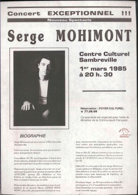 Auvelais : Serge MOHIMONT (musicien, chanteur, compositeur)