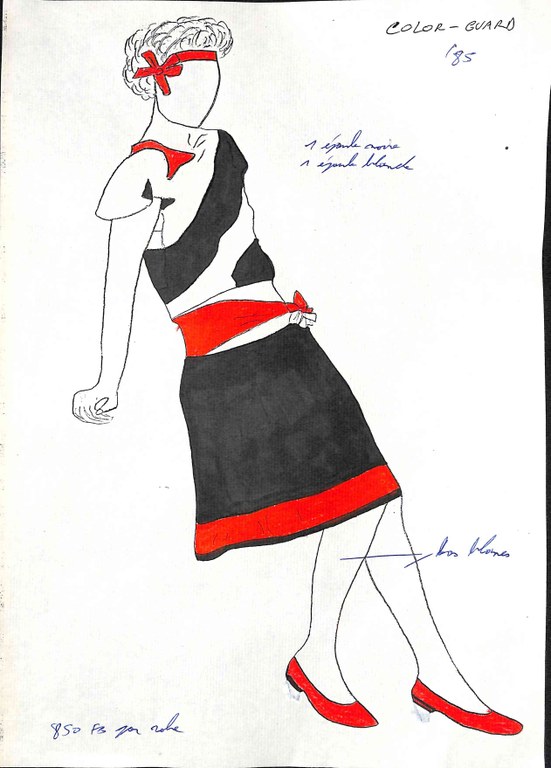 Dessin du costume des musiciennes