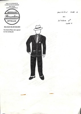 Dessin du costume des musiciens