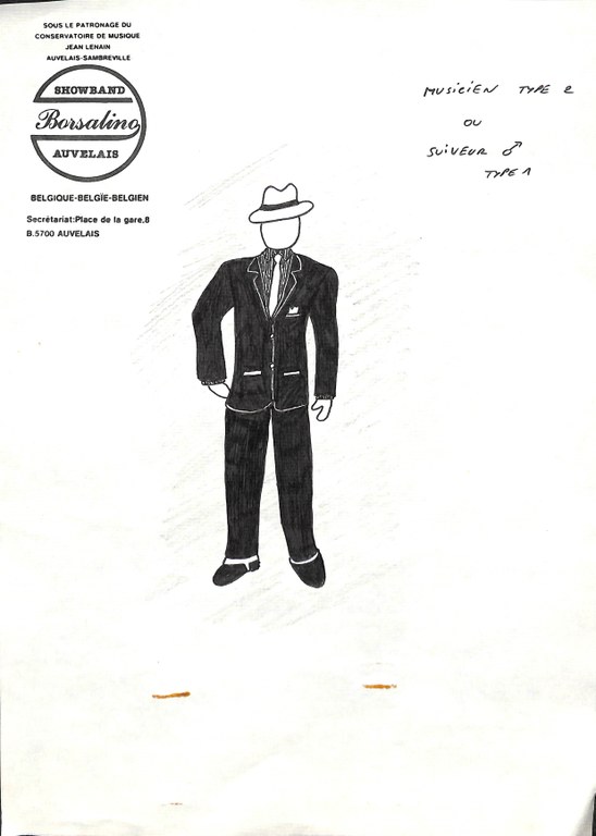 Dessin du costume des musiciens