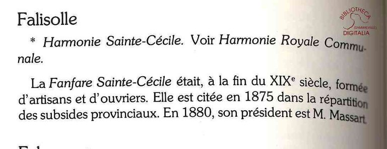 Falisolle : Fanfare Sainte-Cécile