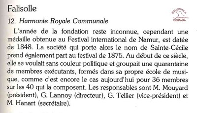 Falisolle : Harmonie Royale communale