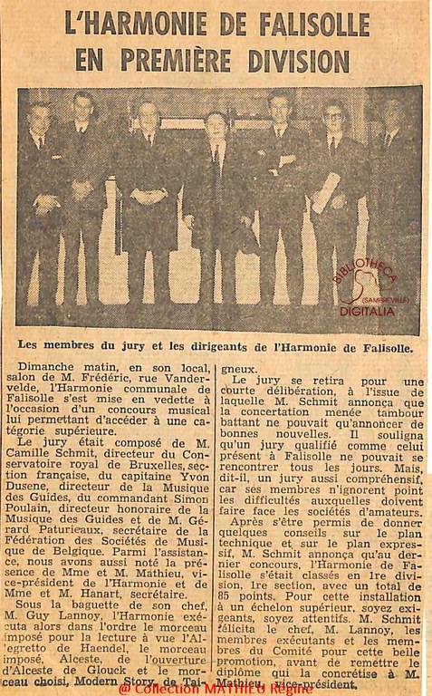 L'Harmonie de Falisolle en première division
