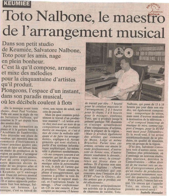 Keumiée : Salvatore NALBONE (arrangement musical)