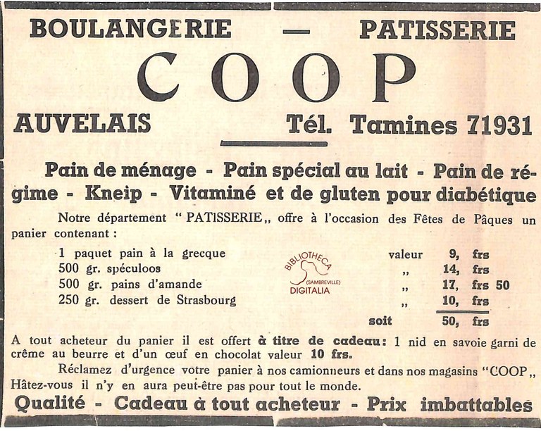 Auvelais : COOP (Boulangerie -Pâtisserie)