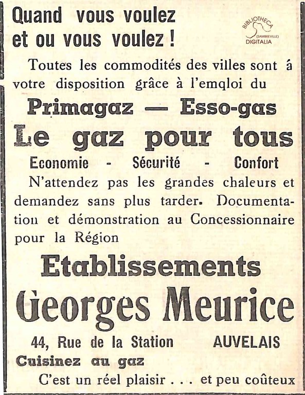 Auvelais : Etablissements Georges MEURICE