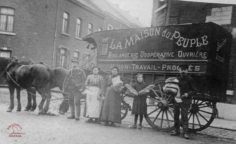 Auvelais La Maison du peuple : boulangerie coopérative ouvrière