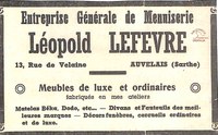Auvelais  Léopold LEFEVRE (entreprise générale de menuiserie)