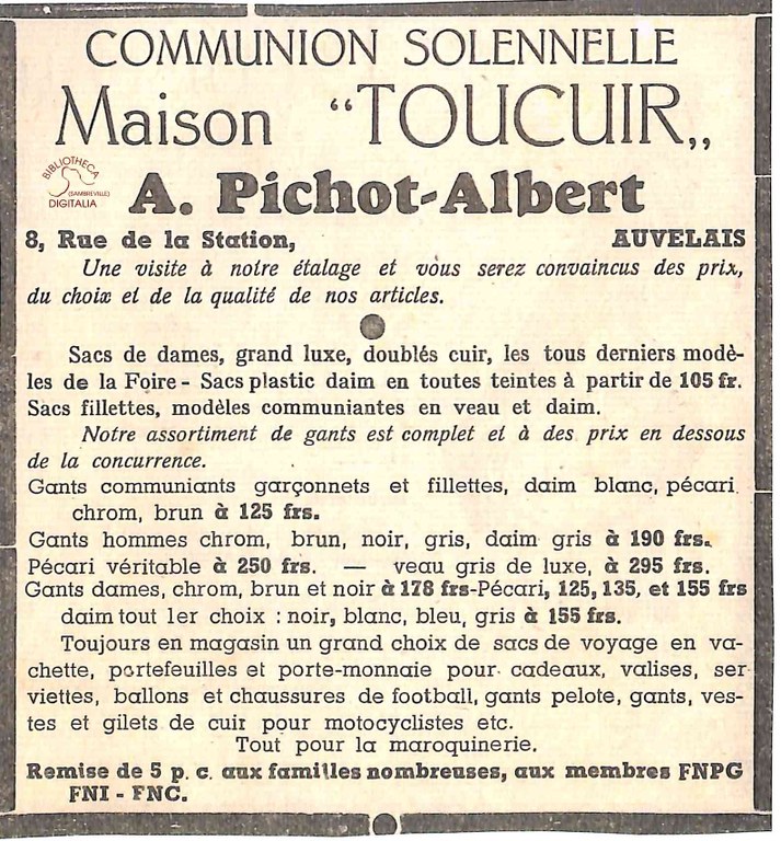 Auvelais : Maison "Toucuir" A. PICHOT - ALBERT