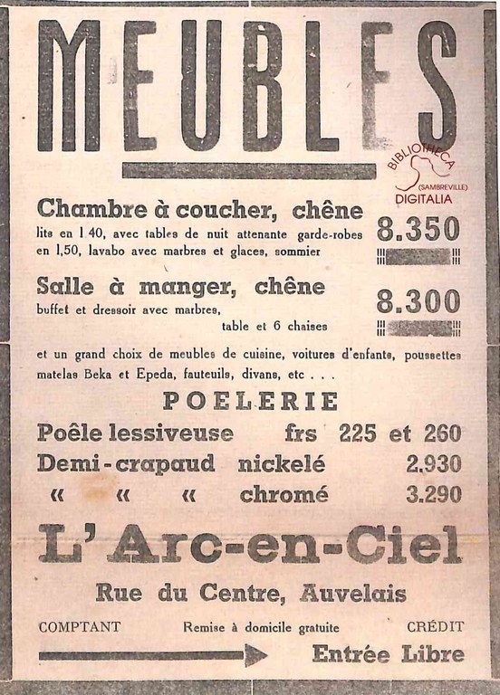 Auvelais : Meubles l'Arc-en-ciel